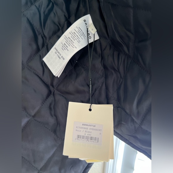 Sandro Grunge Checkered Cotton Overshirt - Picture 9 of 12